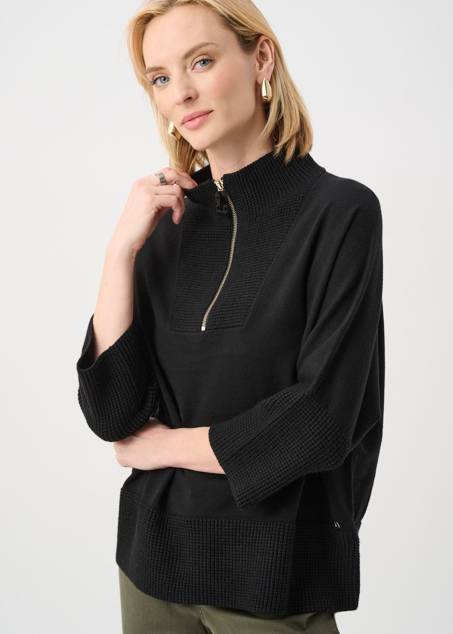 Joseph Ribkoff - Brushed Viscose And Nylon Funnel-Neck Sweater