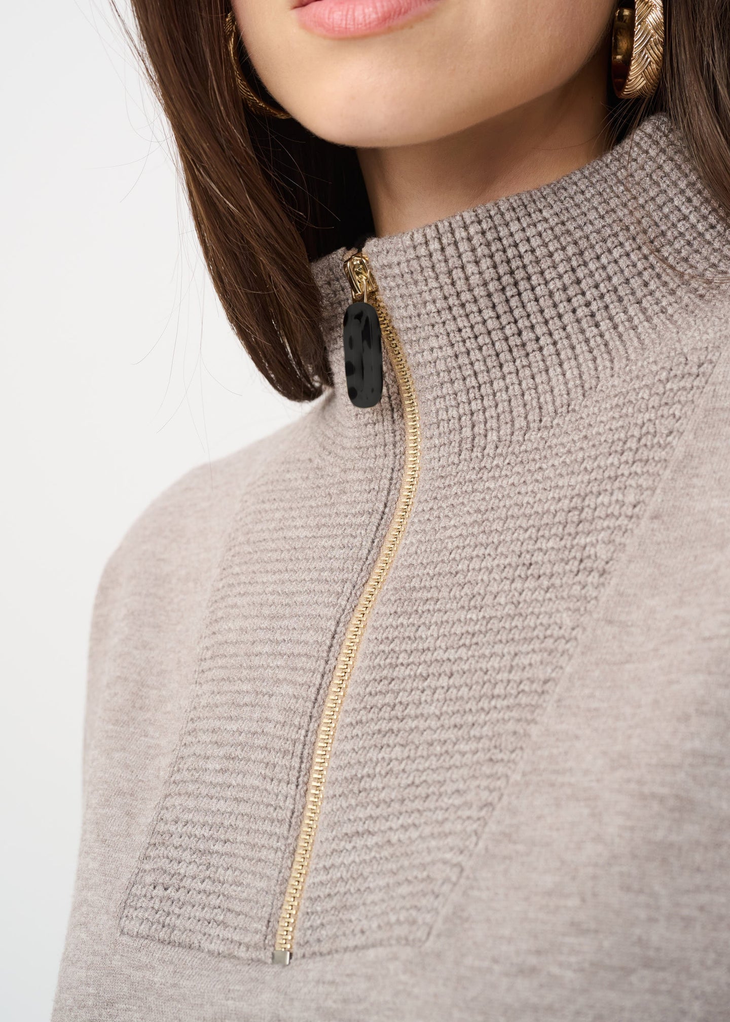 Joseph Ribkoff - Brushed Viscose And Nylon Funnel-Neck Sweater