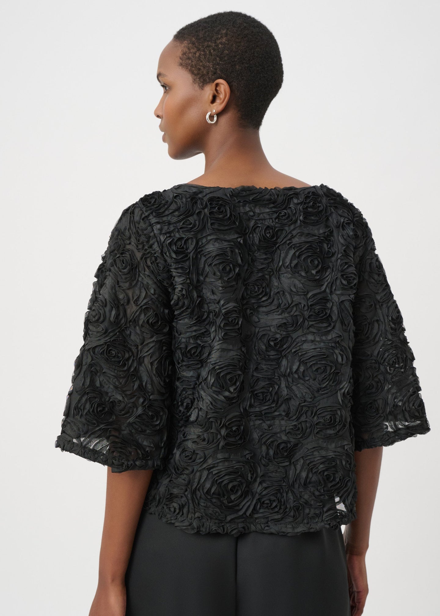 Joseph Ribkoff - Textured Floral Boxy Top