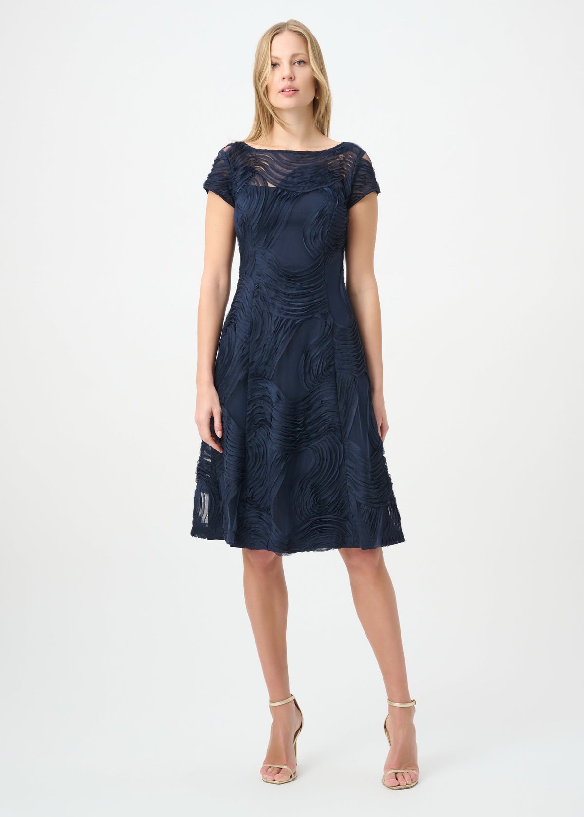 Joseph Ribkoff - Embroideered Swirl Fit & Flare Dress
