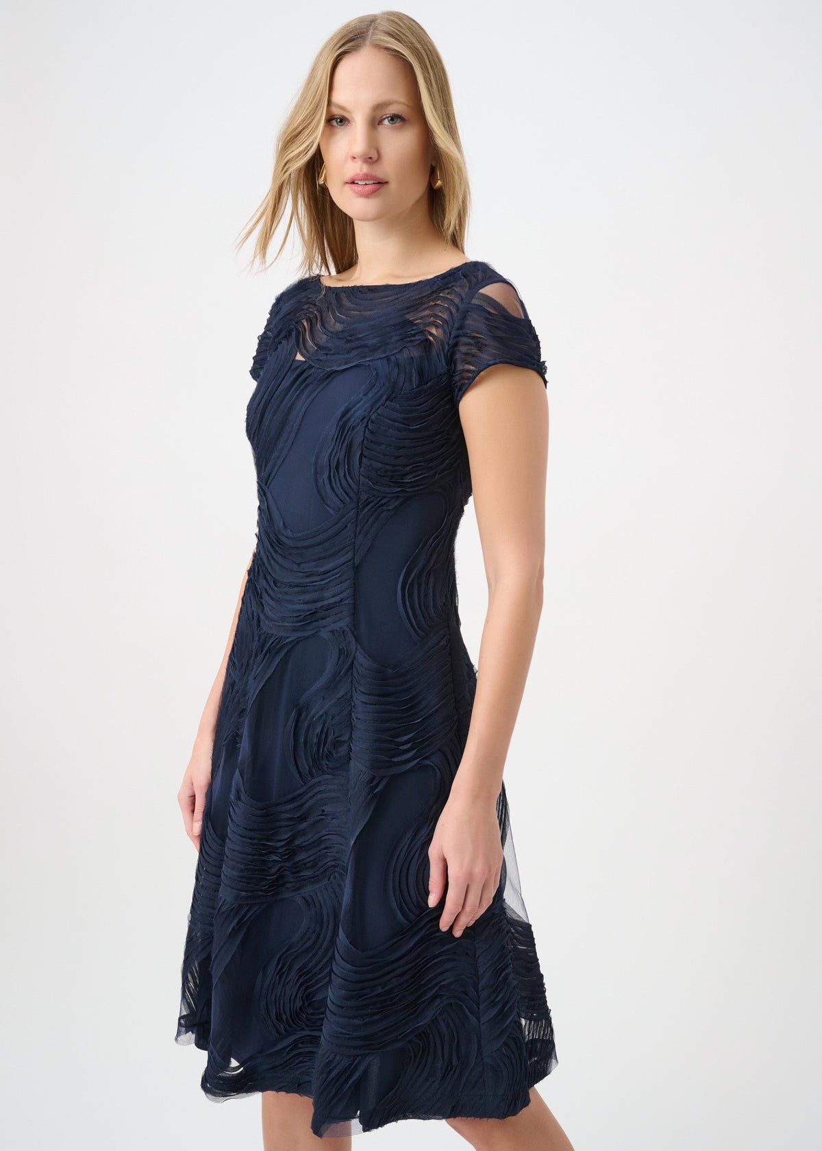 Joseph Ribkoff - Embroideered Swirl Fit & Flare Dress