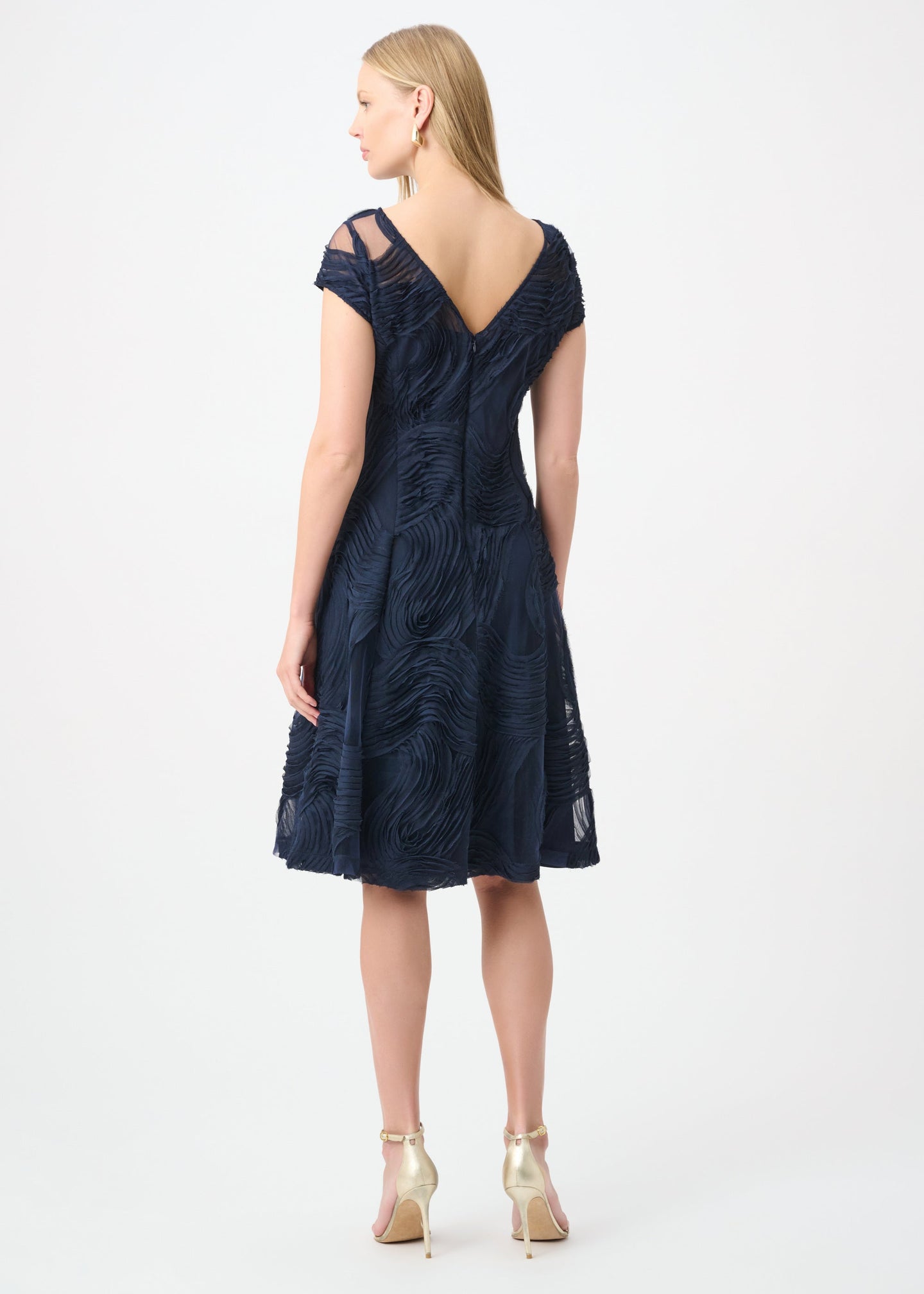 Joseph Ribkoff - Embroideered Swirl Fit & Flare Dress