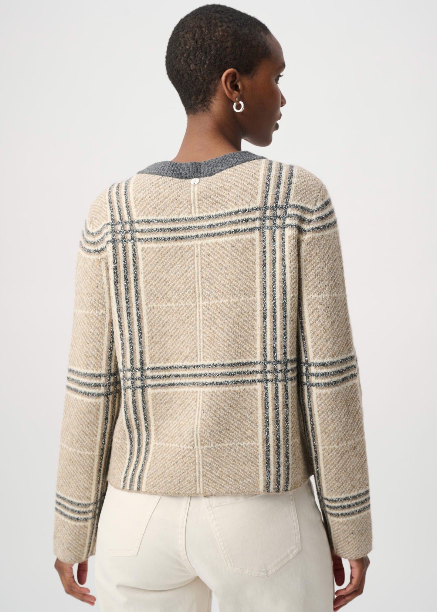 Joseph Ribkoff - Plaid Straight-Fit Cardigan