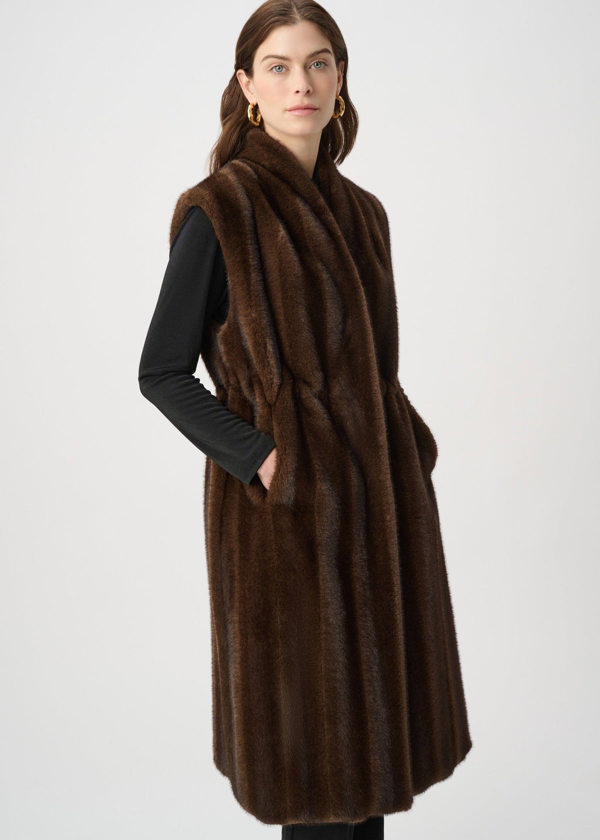 Joseph Ribkoff - Straight Fit Faux Fur Vest