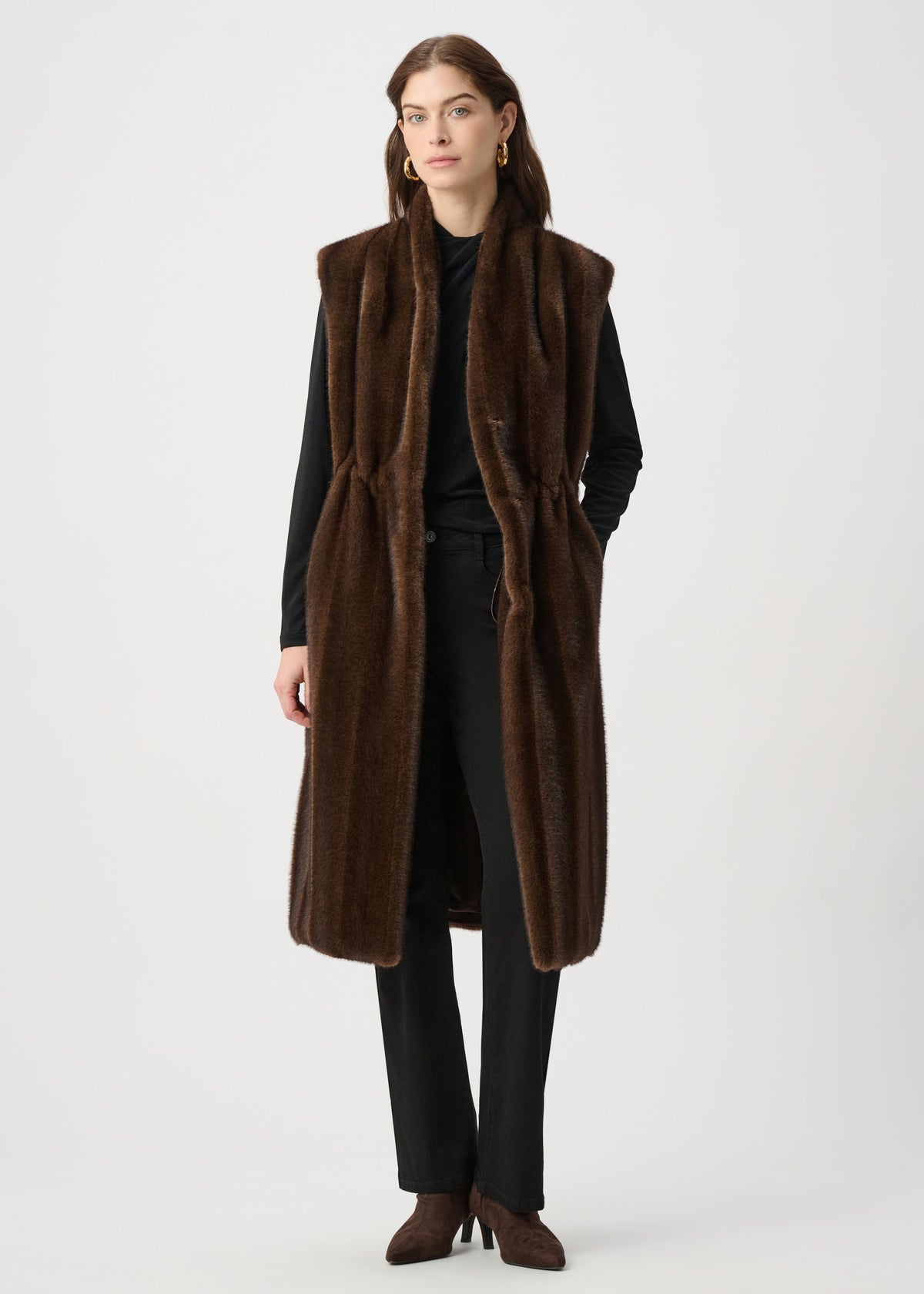 Joseph Ribkoff - Straight Fit Faux Fur Vest