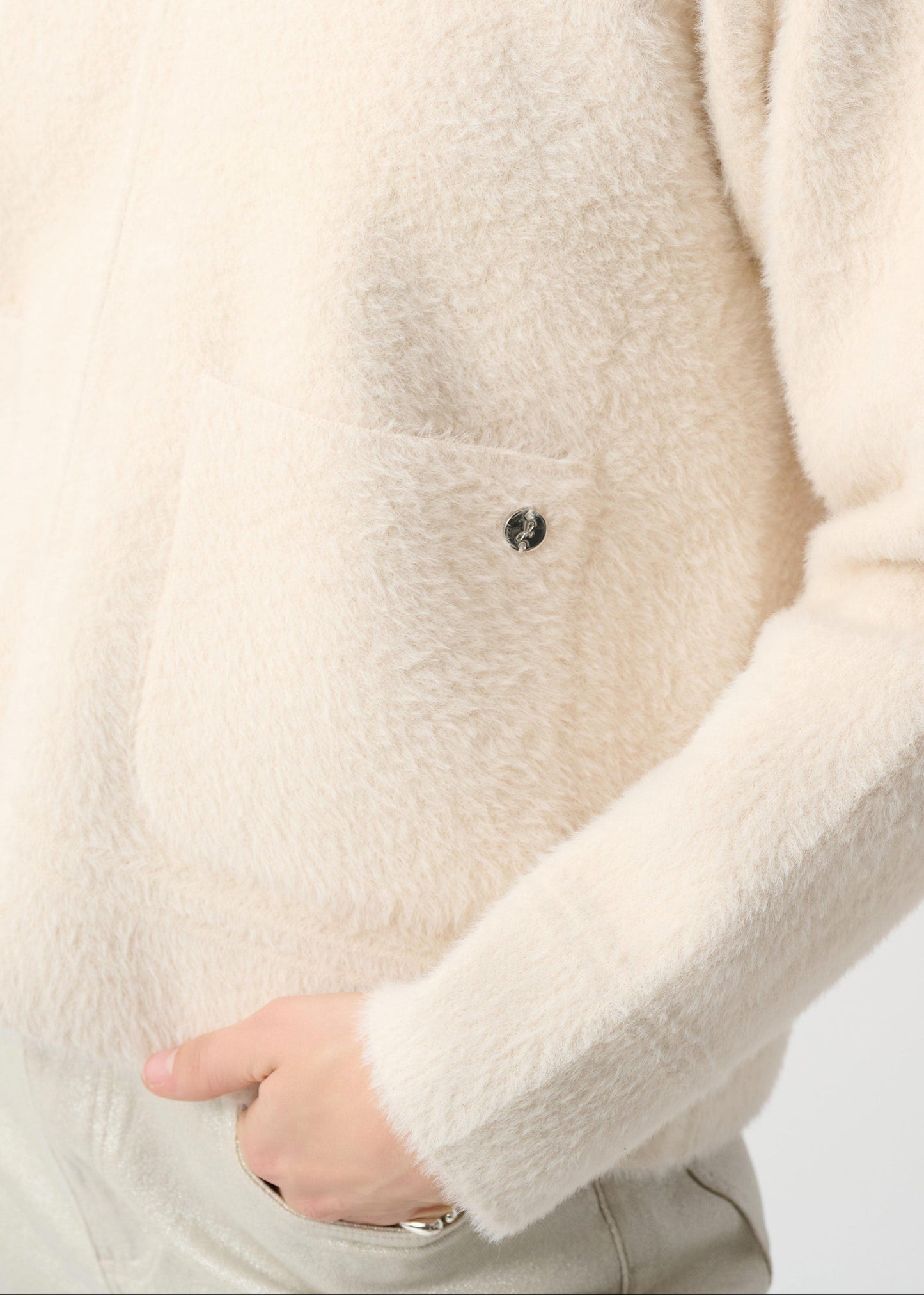 Joseph Ribkoff - Detachable Faux Fur Collar Jacket