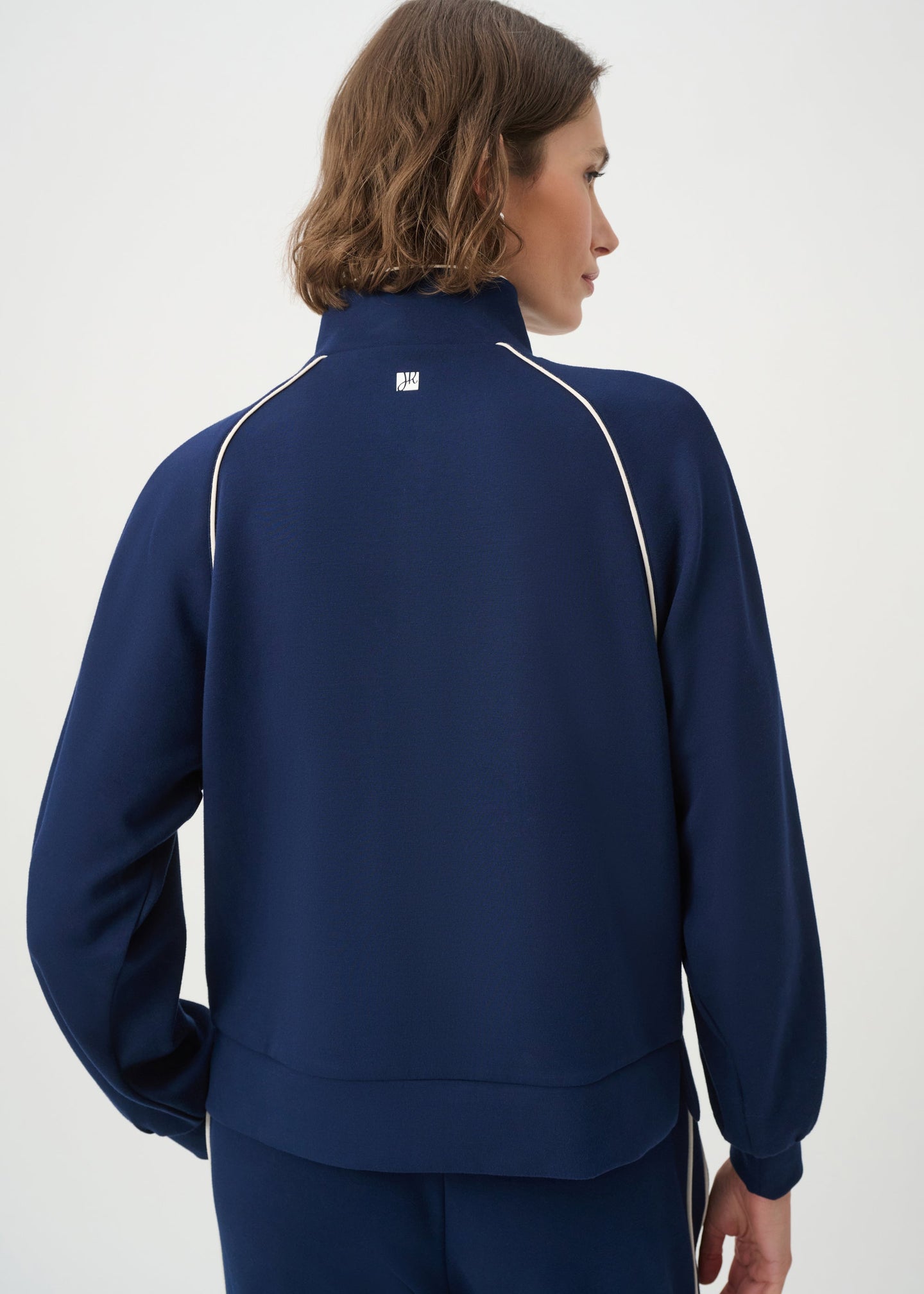 Joseph Ribkoff - Piped Funnel Neck Track Jacket