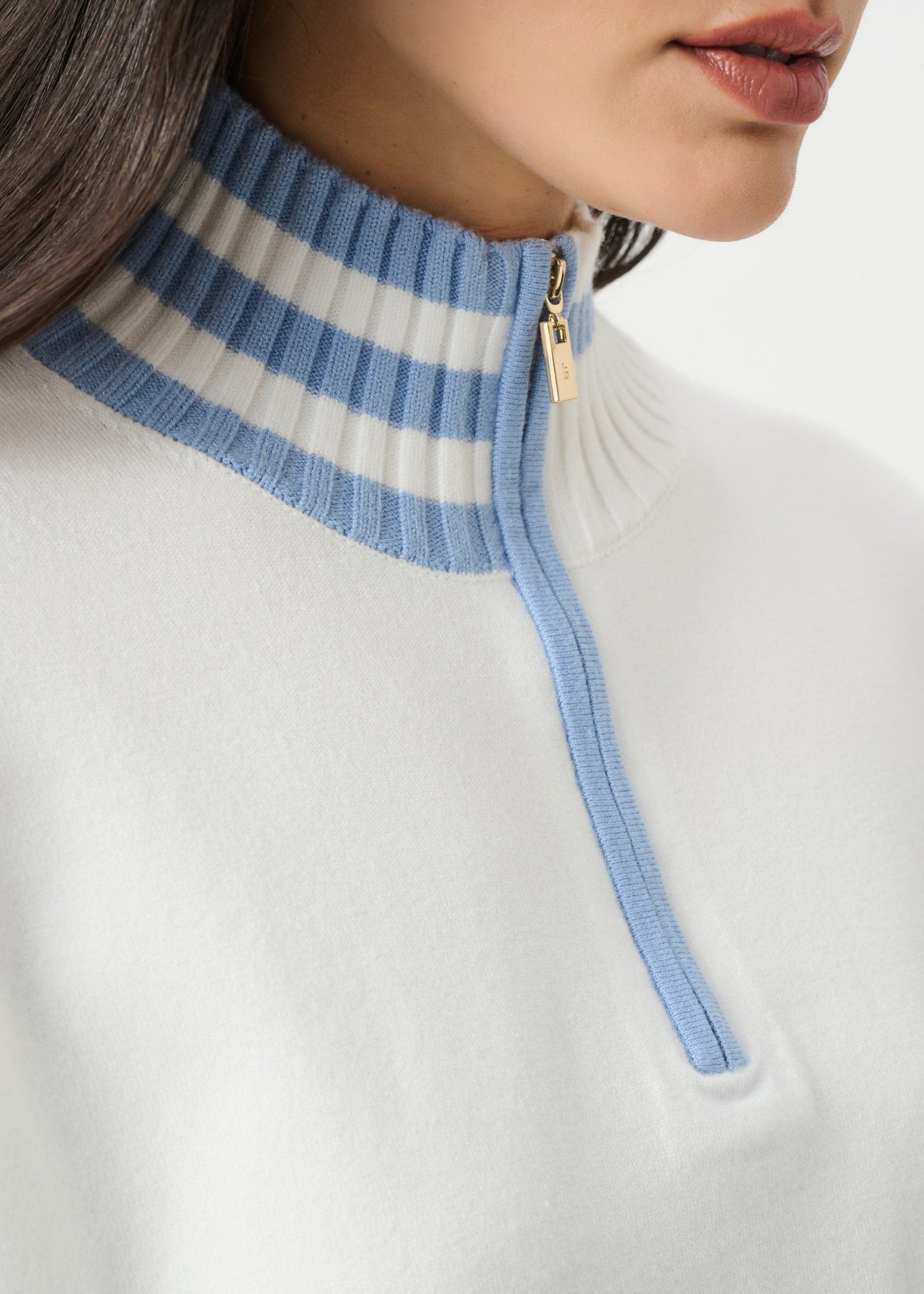 Joseph Ribkoff - Striped Mock Neck Sweater