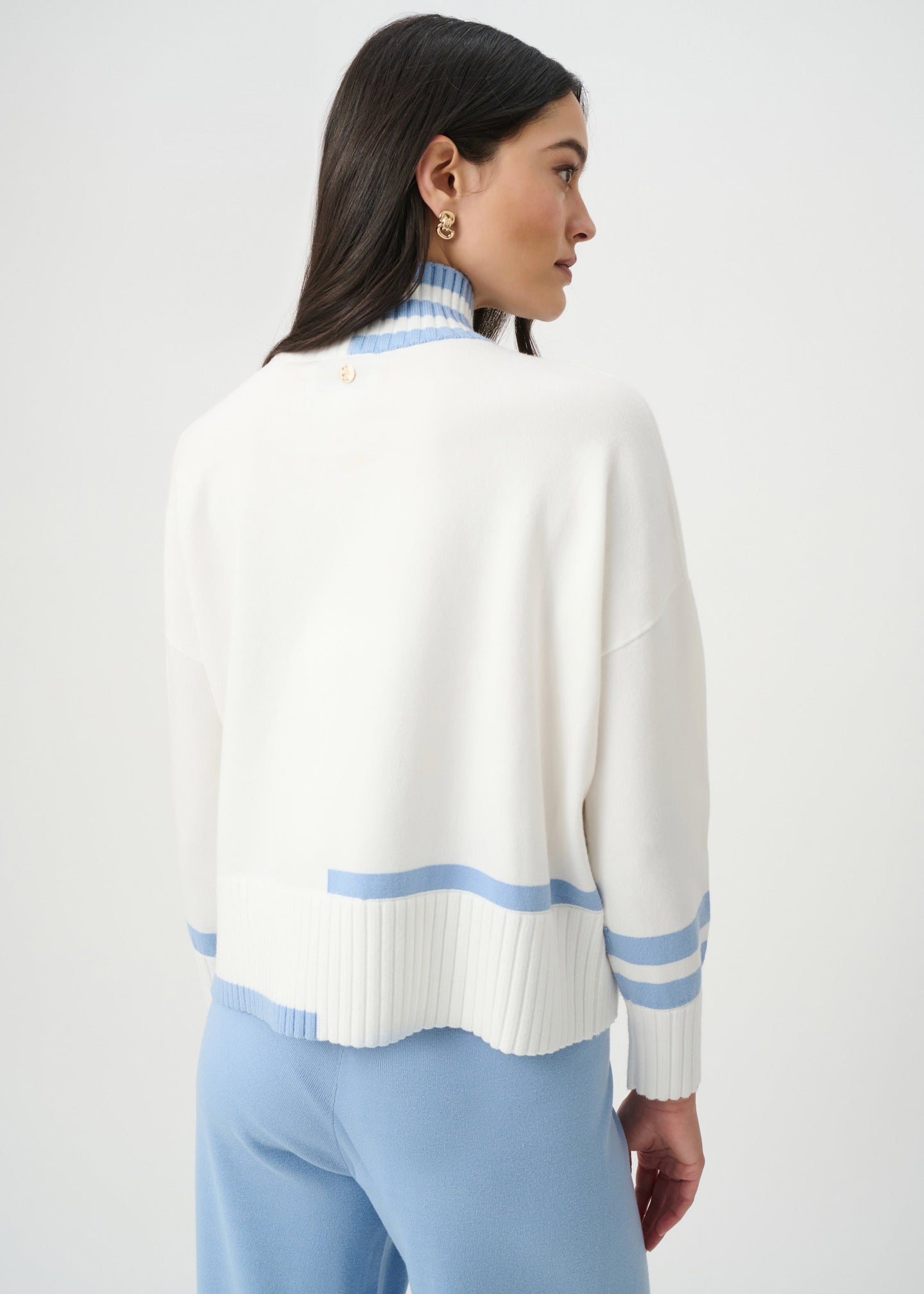 Joseph Ribkoff - Striped Mock Neck Sweater