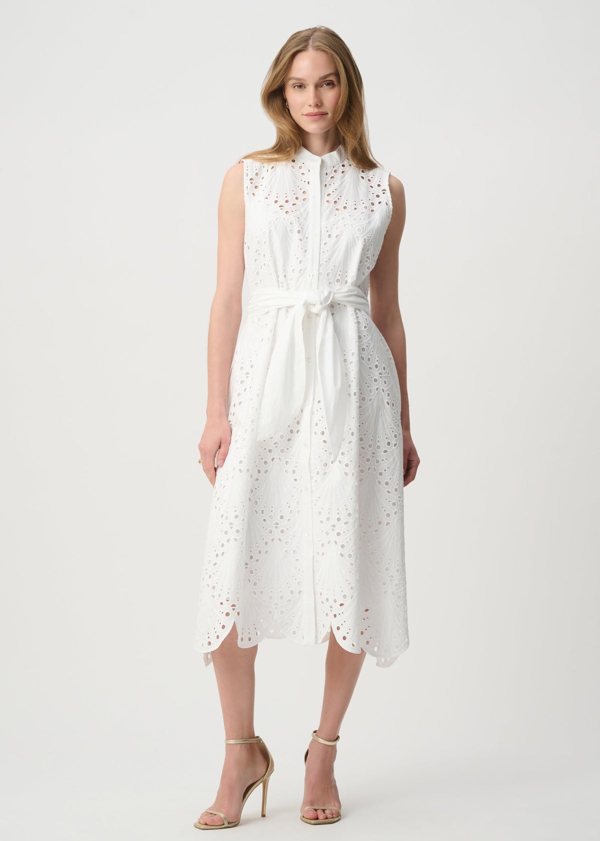Joseph Ribkoff - Cotton Eyelet Fit And Flare Dress