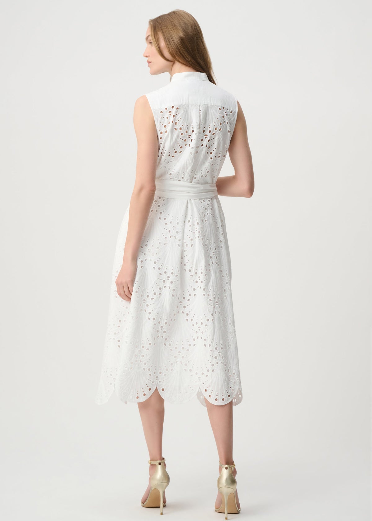 Joseph Ribkoff - Cotton Eyelet Fit And Flare Dress