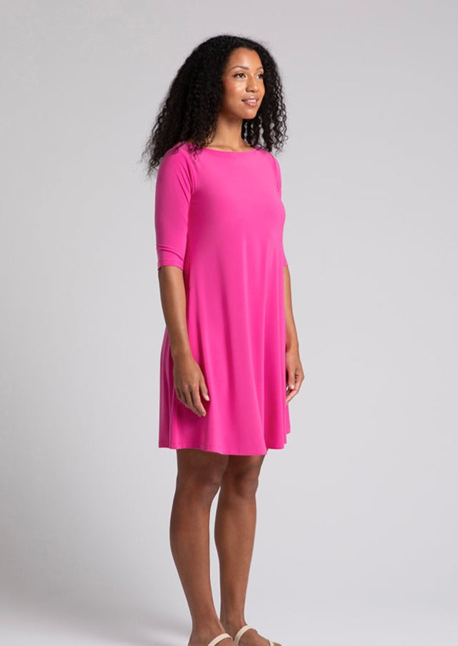 Sympli Nu Trapeze Elbow Sleeve Dress Shepherd's Fashions