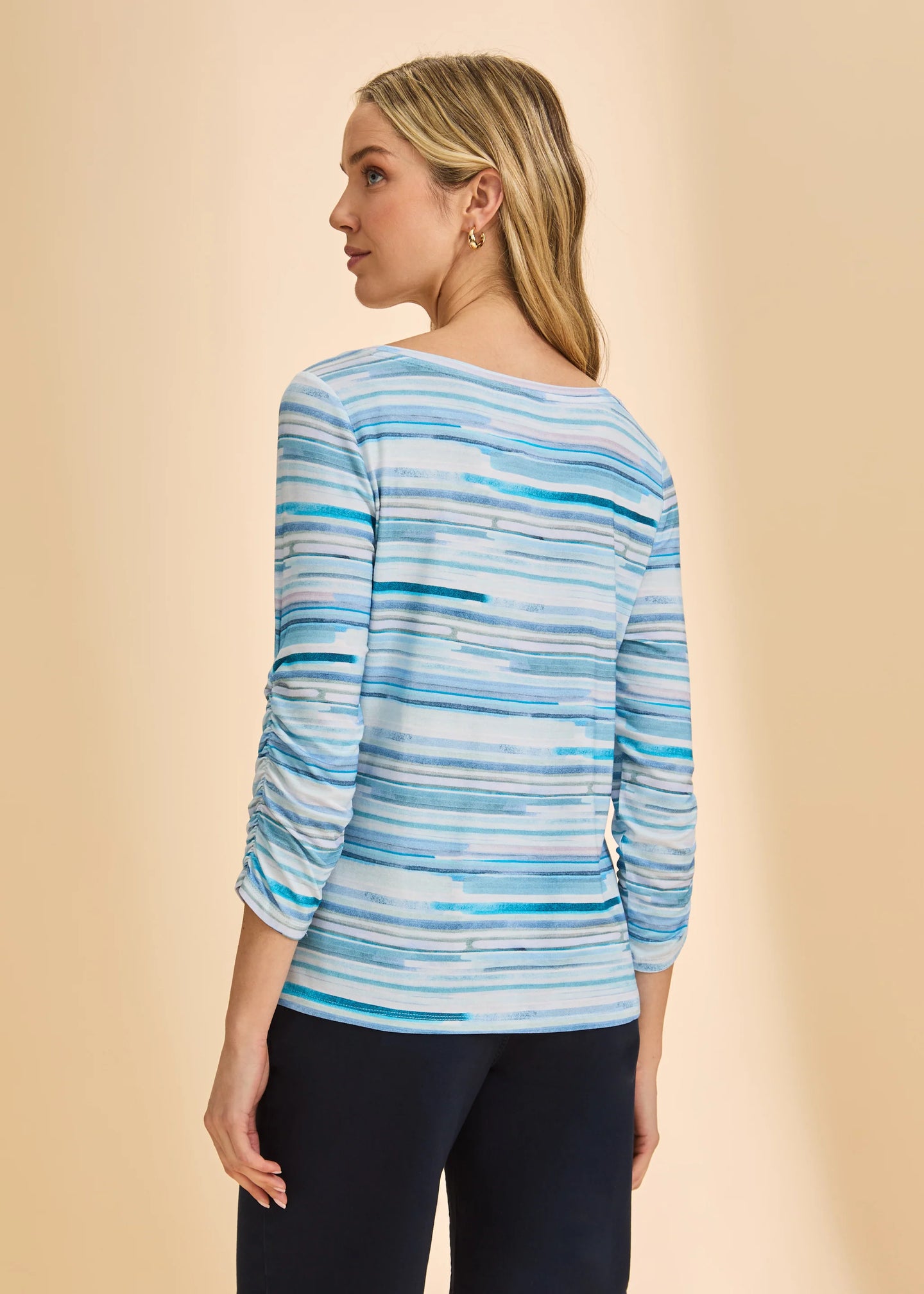 French Dressing Jeans - 3/4 Sleeve Boat Neck Striped Top - SALE - ONLINE EXCLUSIVE
