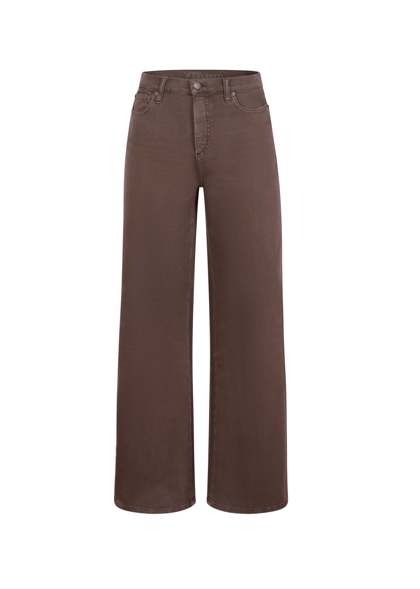 Yoga - Lily Wide High Rise Jeans - Chocklad