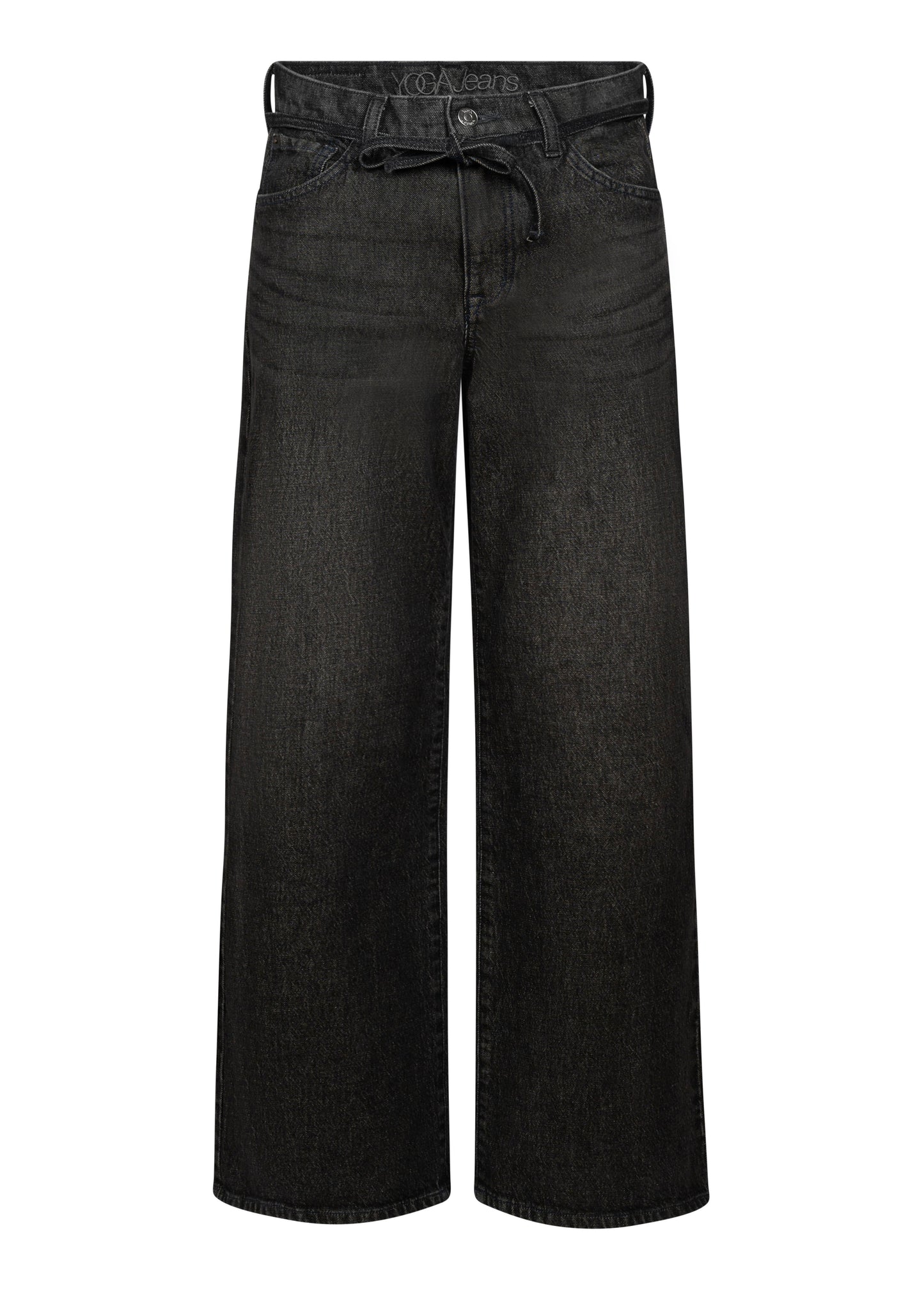 Yoga - Lily Wide Belt High Rise Jean - Stone