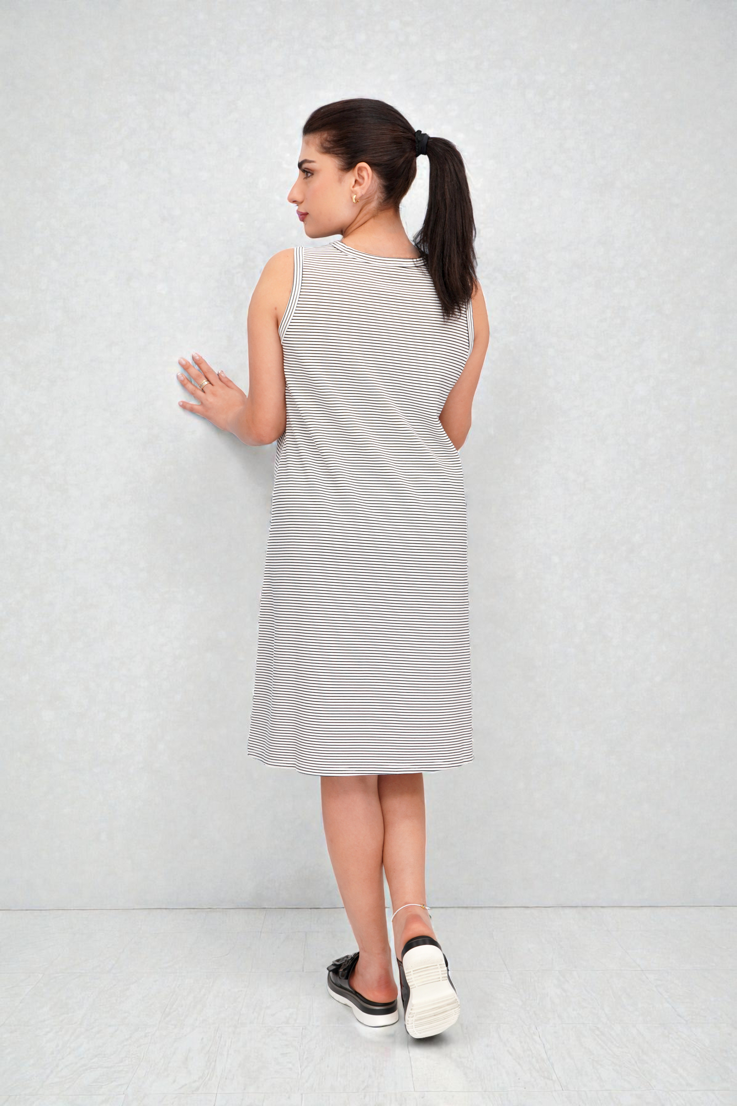 Shepherd's - Ponte Rachel Tank Dress Stripe - Limited Edition