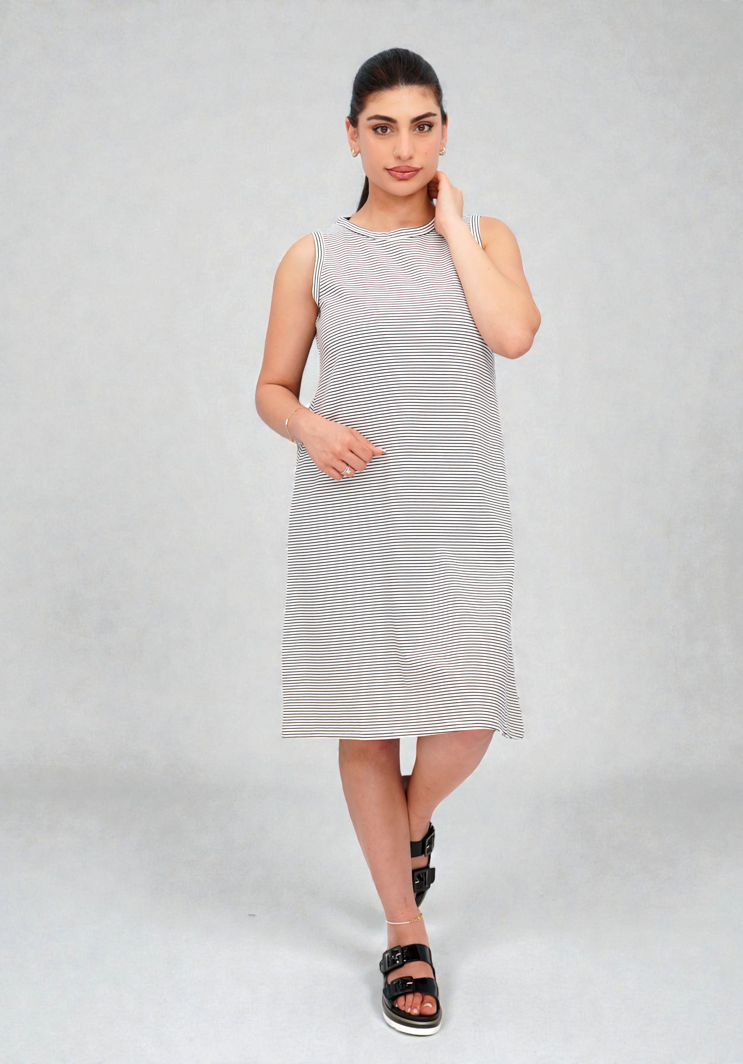 Shepherd's - Ponte Rachel Tank Dress Stripe - Limited Edition