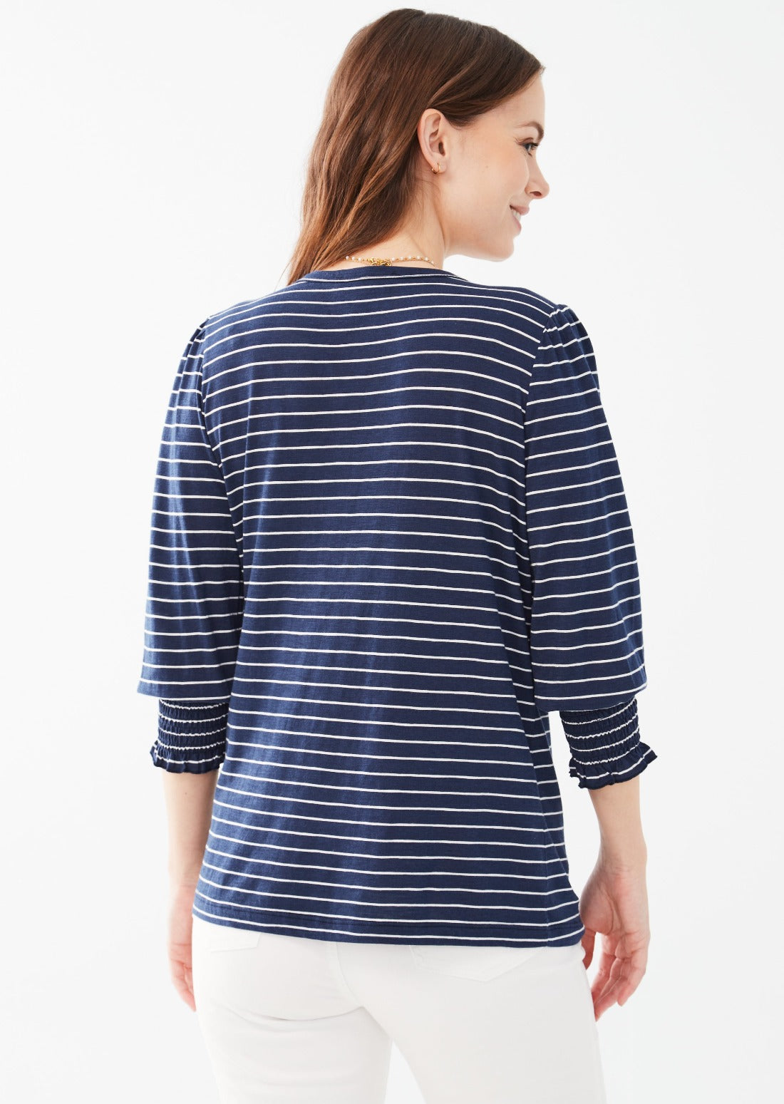 French Dressing Jeans - Striped V-neck Top