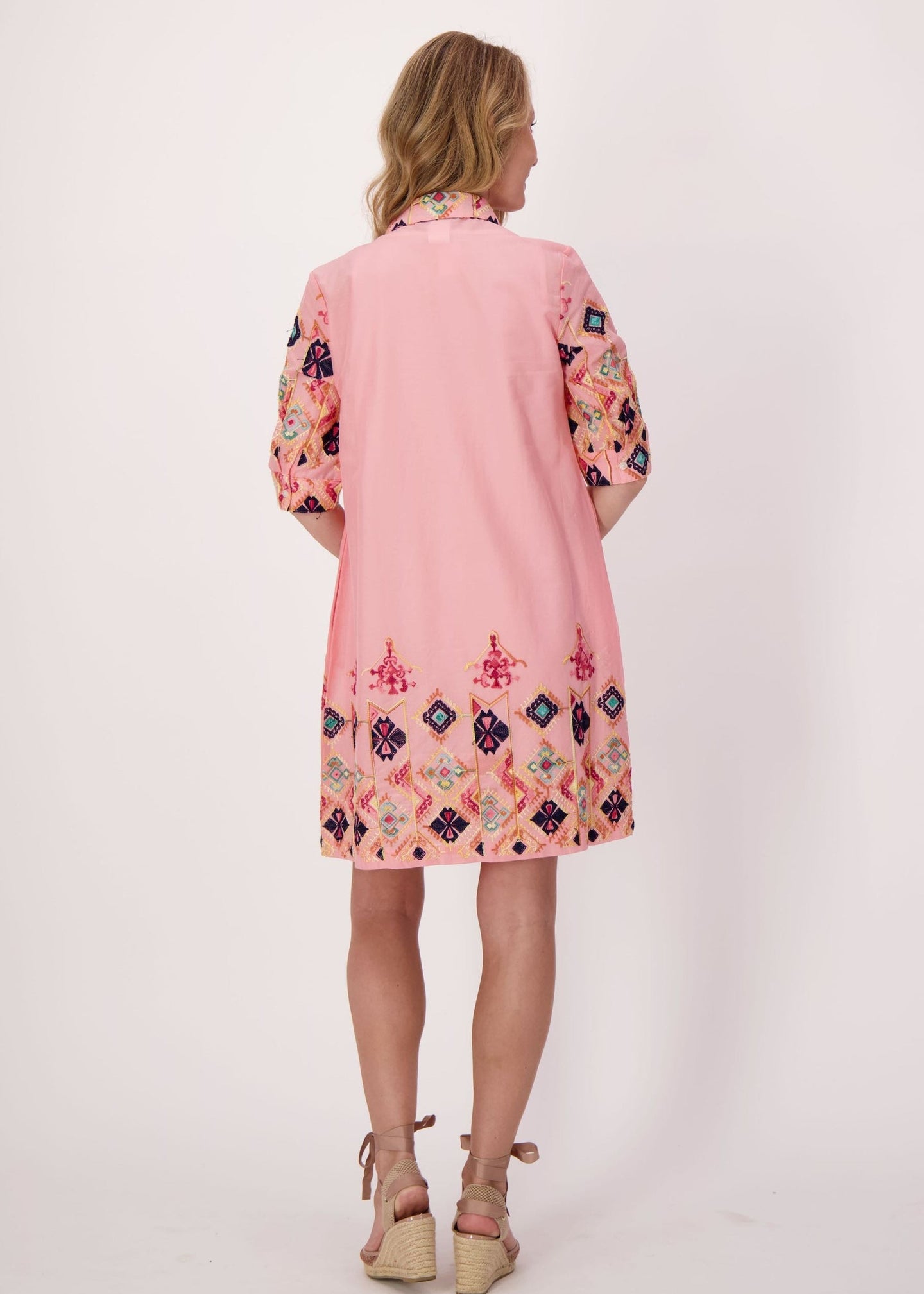 Gabby Isabella - Aztec Embroidered Cotton Dress - SALE