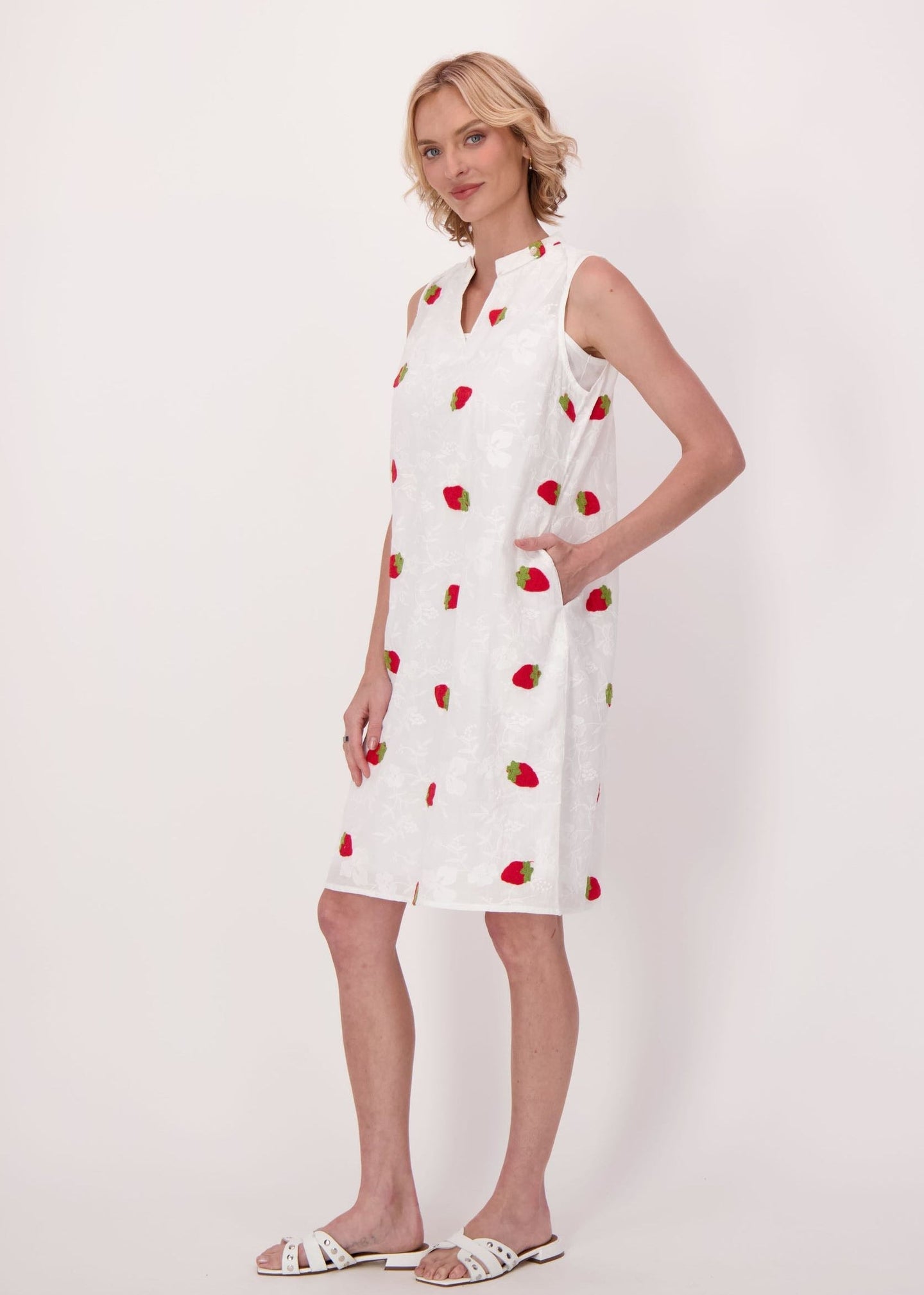 Gabby Isabella - Strawberries Jacquard Cotton Dress - SALE