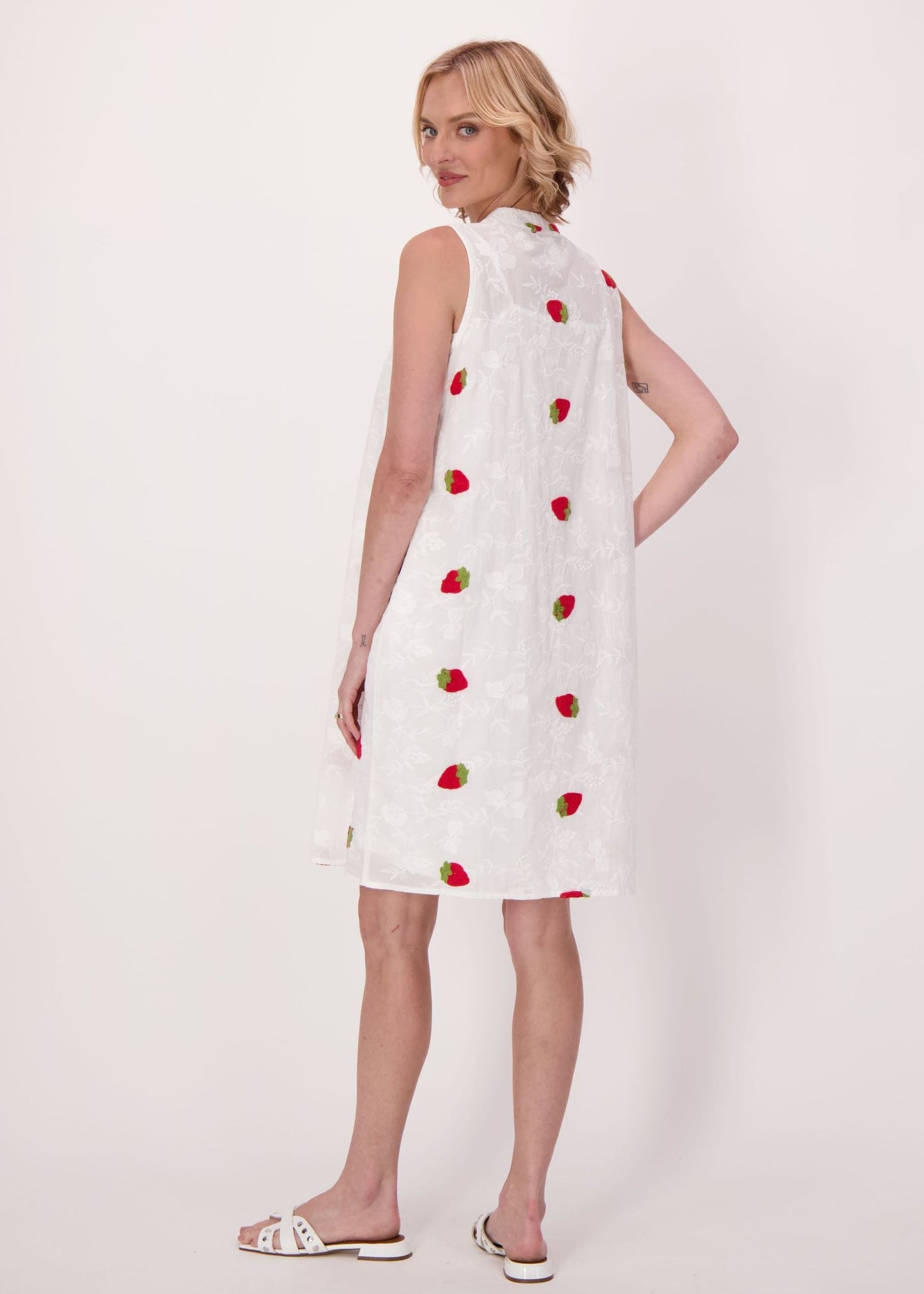 Gabby Isabella - Strawberries Jacquard Cotton Dress - SALE