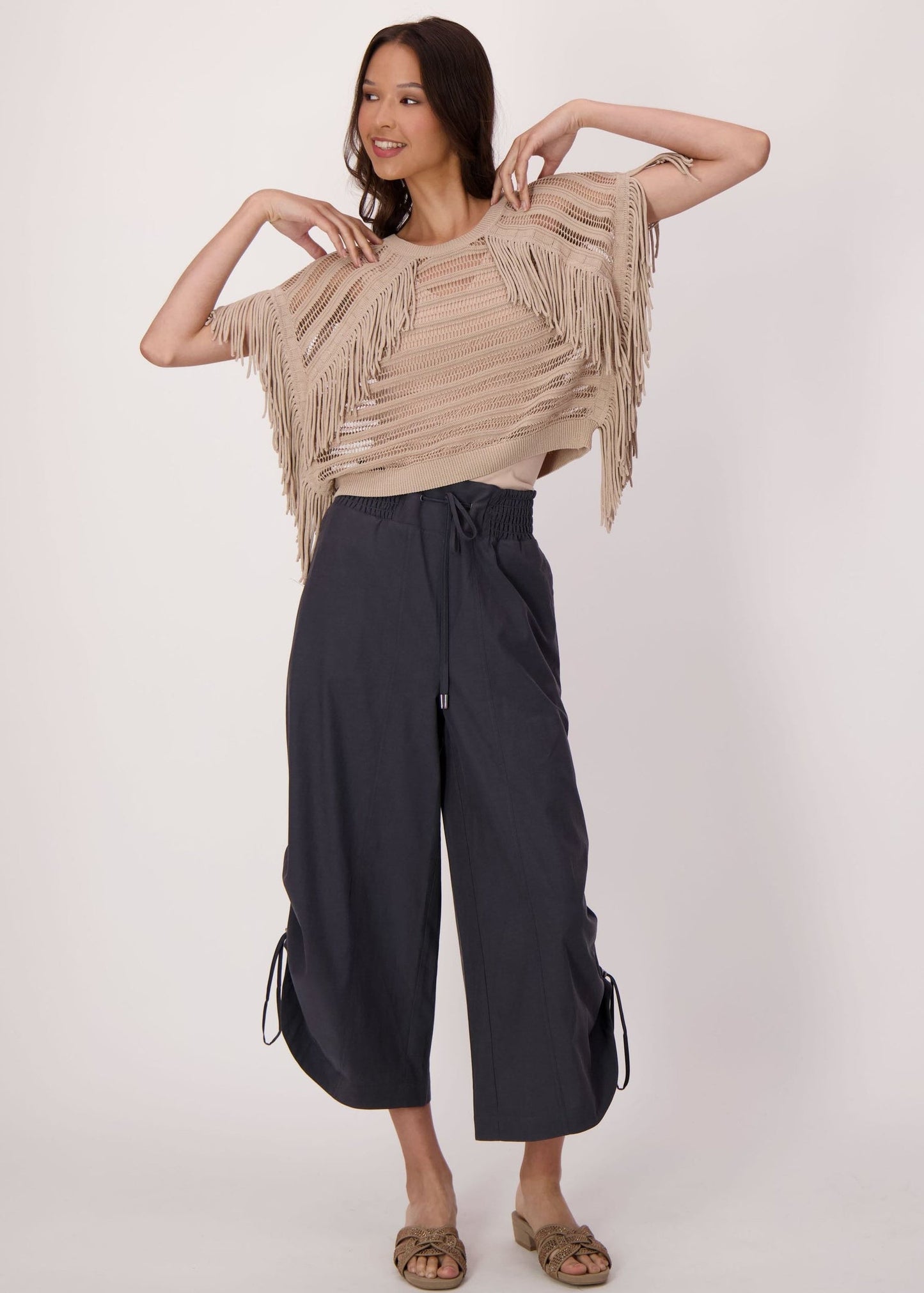 Gabby Isabella - Fringe Cotton-Blend Top - SALE
