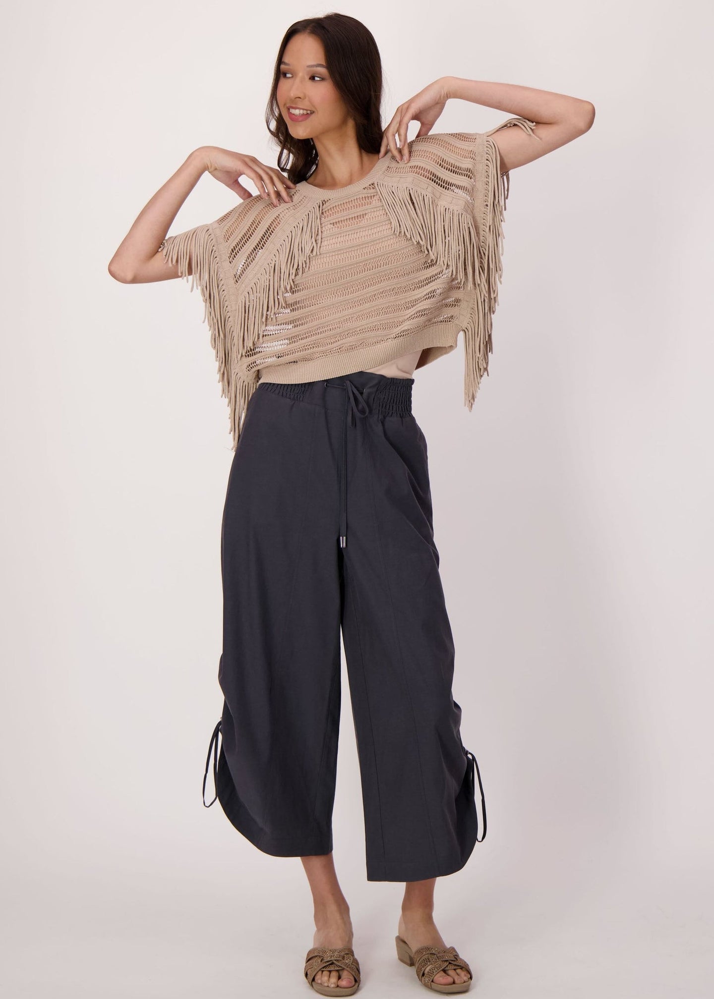 Gabby Isabella - Fringe Cotton-Blend Top - SALE