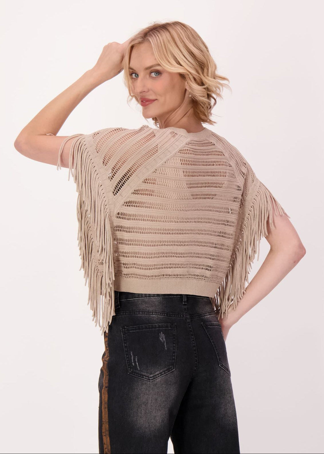 Gabby Isabella - Fringe Cotton-Blend Top - SALE