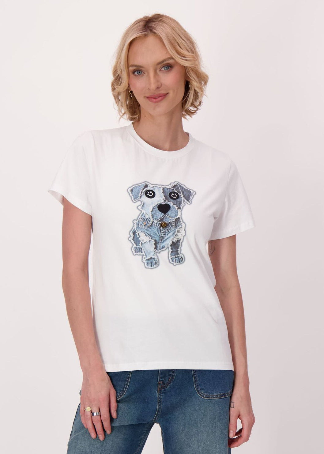 Gabby Isabella - Patch Dog Cotton T-Shirt