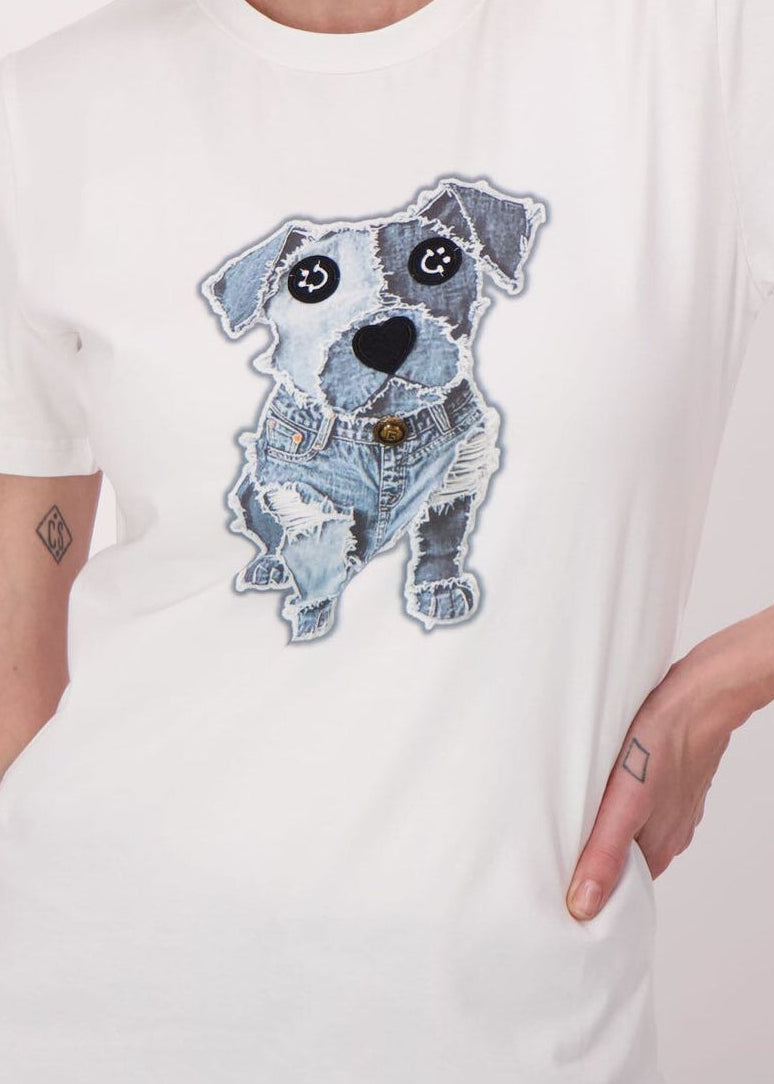 Gabby Isabella - Patch Dog Cotton T-Shirt - SALE