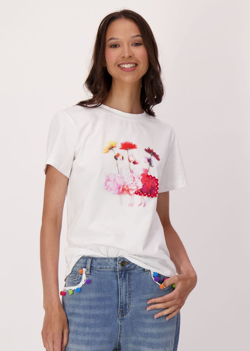 Gabby Isabella - Daisies Dancing Cotton T-Shirt