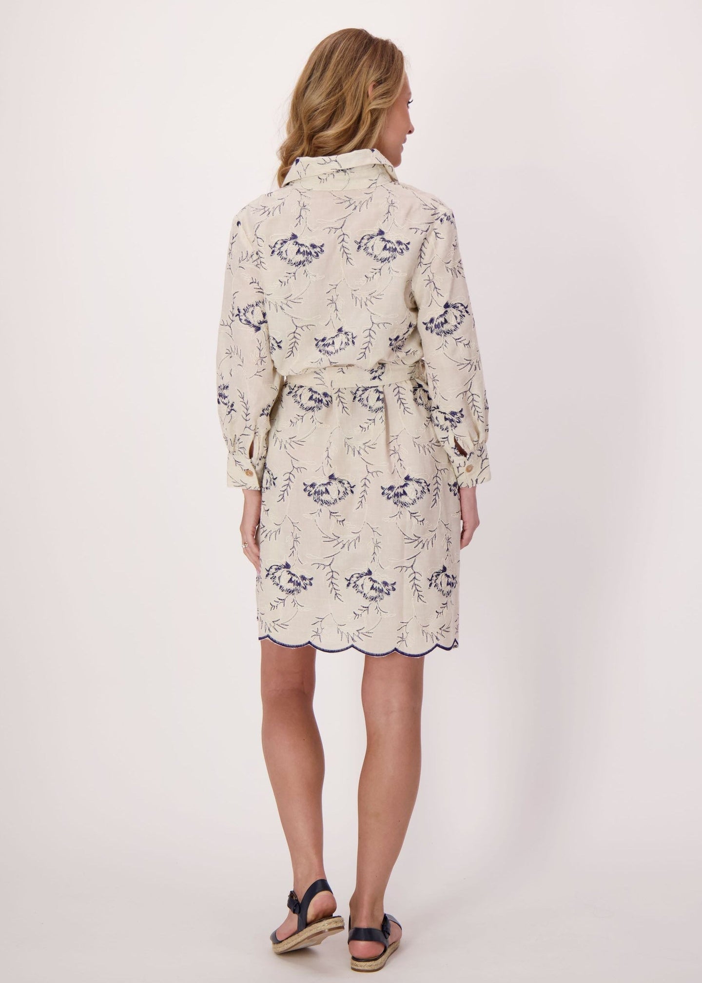 Gabby Isabella - Embroidered Scallop Hem Dress - SALE