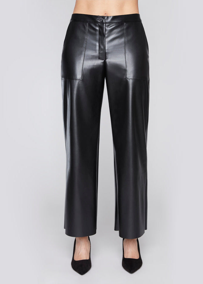 Compli K - Faux Leather Wide-Leg Pants