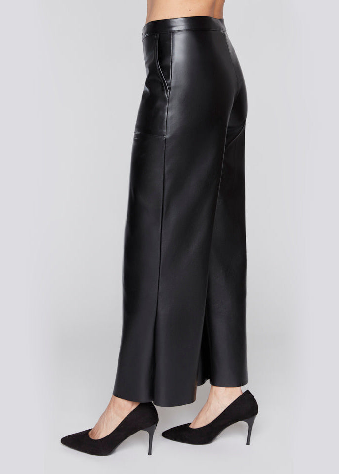 Compli K - Faux Leather Wide-Leg Pants