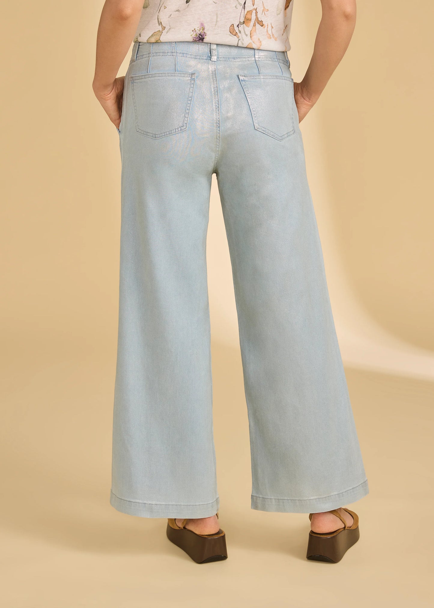 French Dressing Jeans - Christina Coated Metallic Trouser - SALE - ONLINE EXCLUSIVE