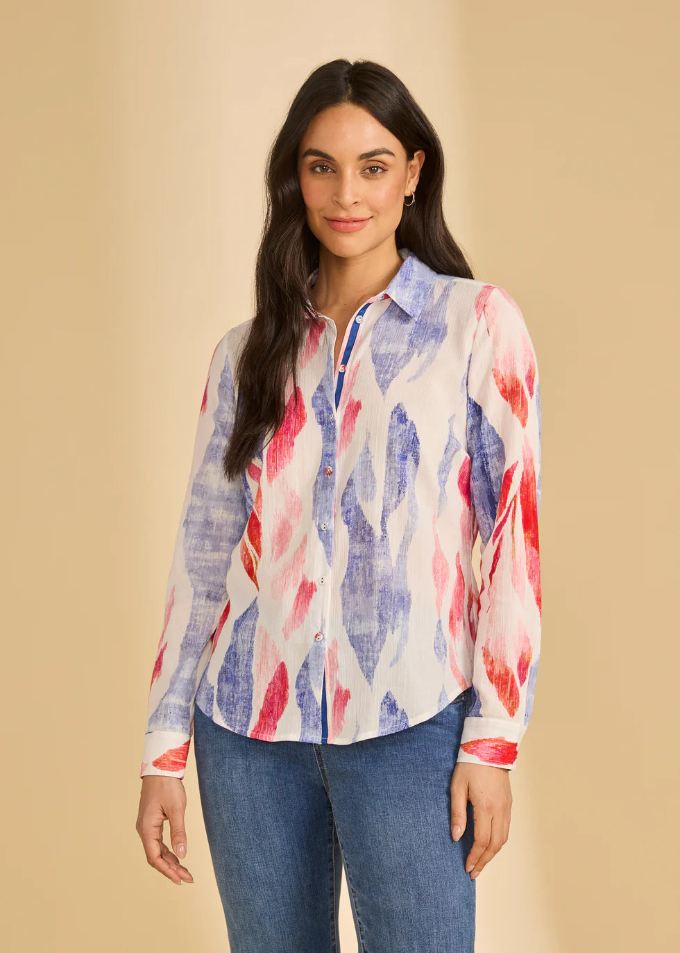 French Dressing Jeans - Red Forever Popover Blouse - SALE - ONLINE EXCLUSIVE
