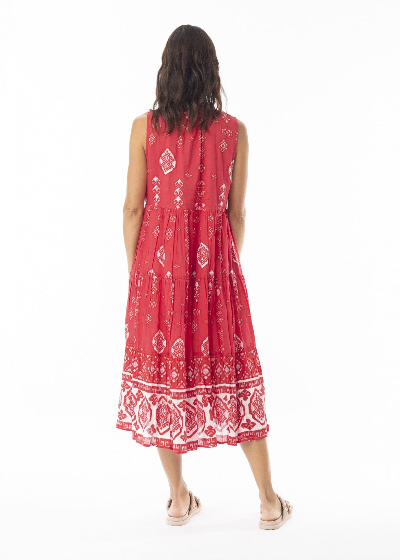 Escape by Orientique - Carla Red Sleeveless Layer Dress