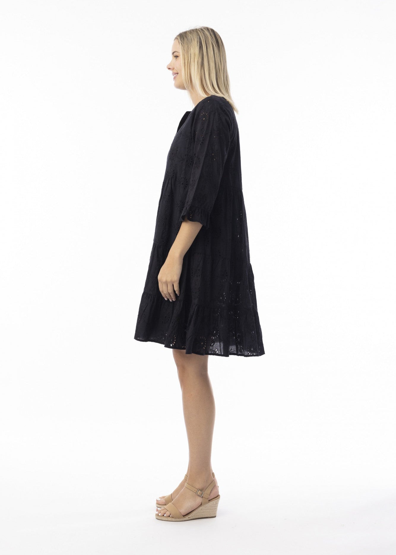 Orientique - Broderie Essentials Dress Frill Hem and Sleeves