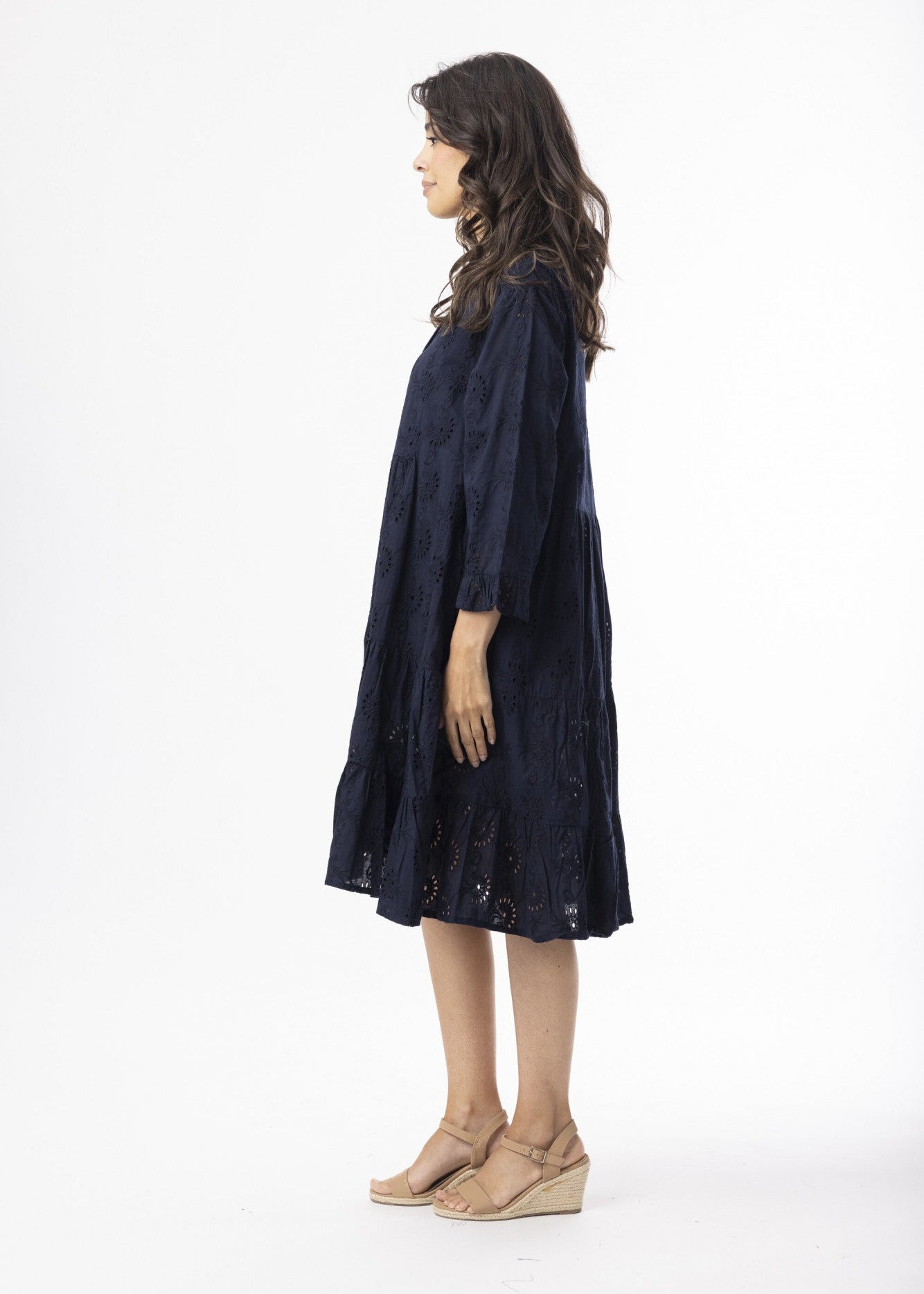 Orientique - Broderie Essentials Dress Frill Hem and Sleeves