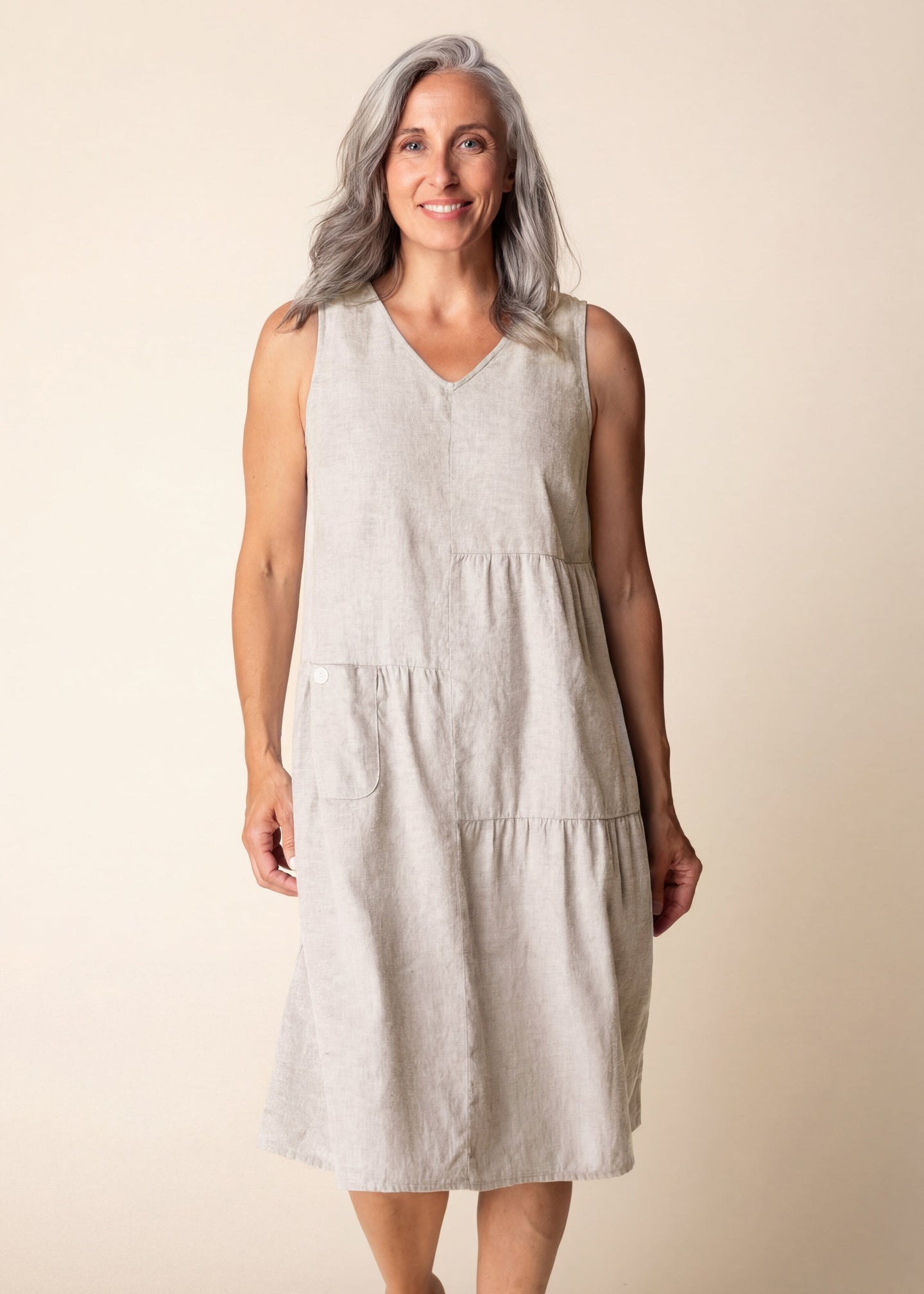 Habitat - Linen Maya Dress Oatmeal / M Habitat - Linen Maya Dress Oatmeal / M