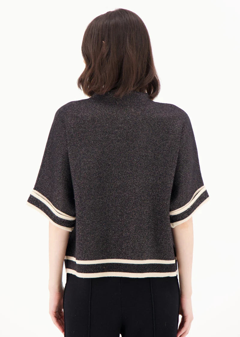 Spanner - Stripe Cuff Lurex Sweater - SALE