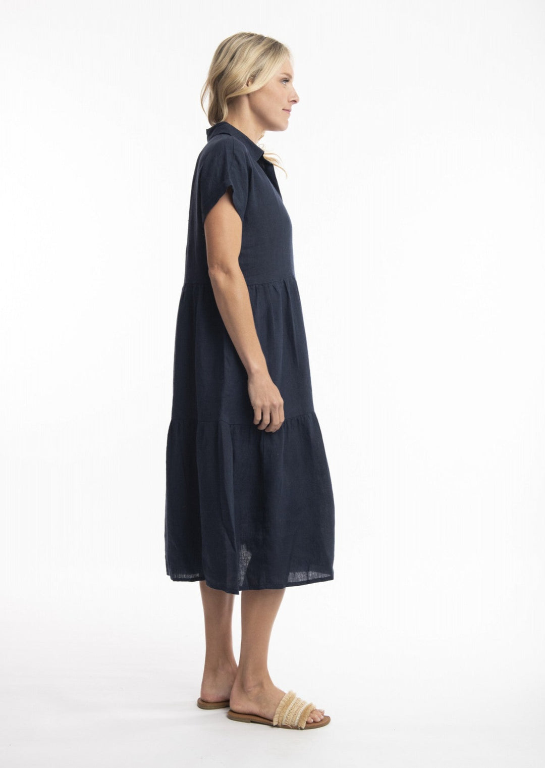 Orientique - Solid Linen Dress