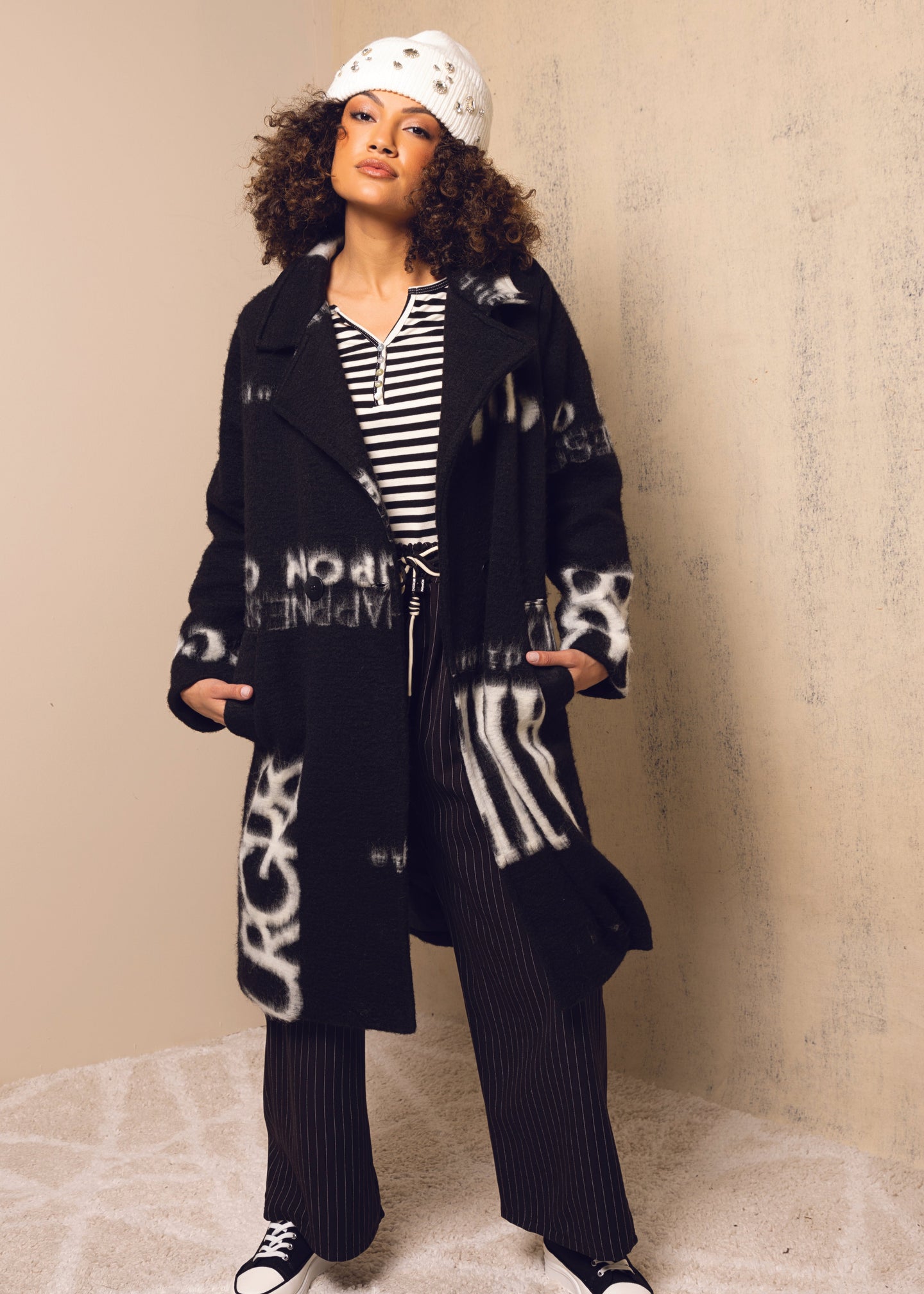 Eternelle - Modern Motif Coat - SALE