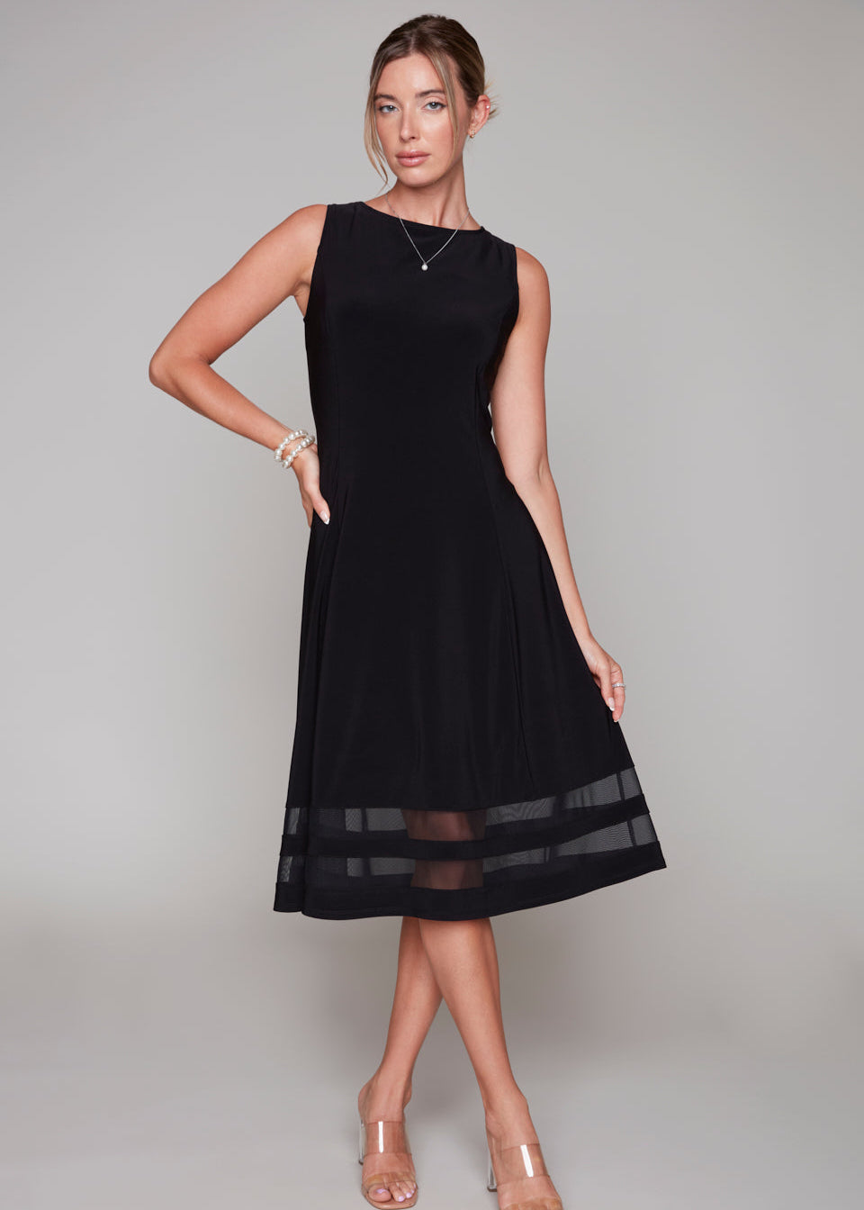 Compli K - Sheer Hem A-line Dress