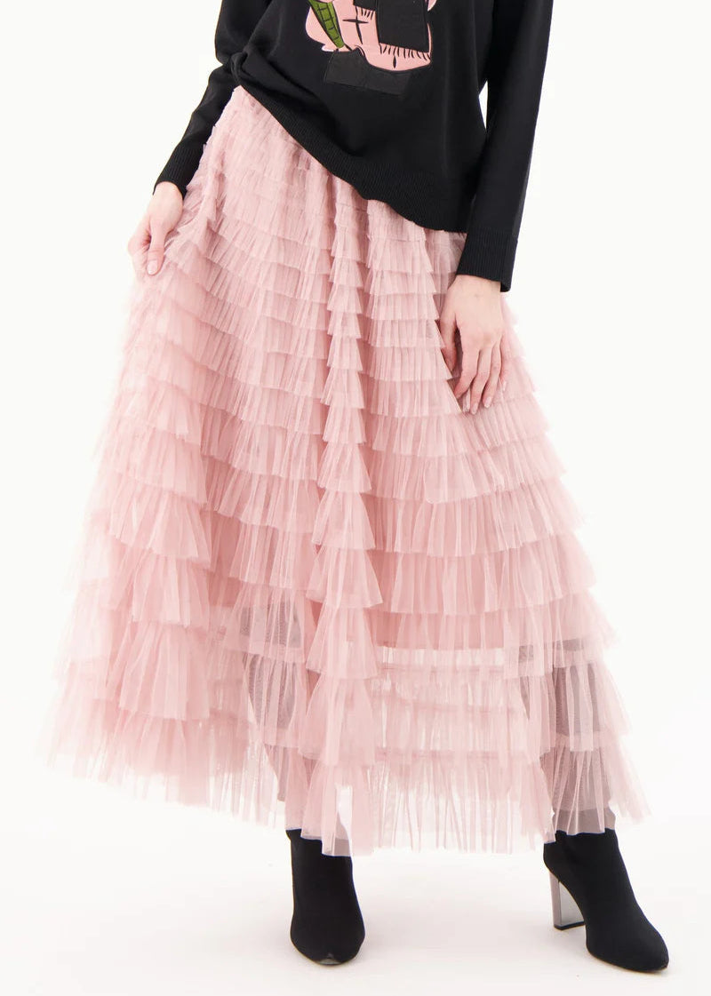 Gabby Isabella - Multilayer Ruffle Tulle Long Skirt - SALE