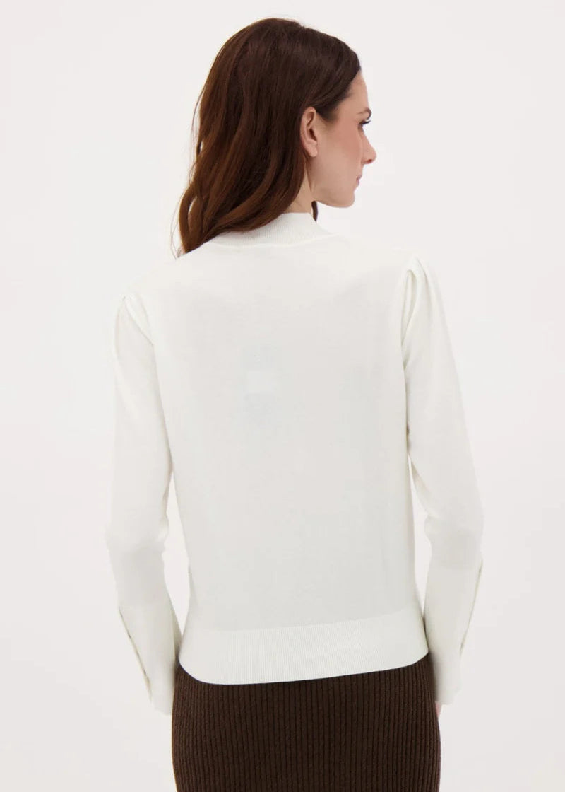 Gabby Isabella - Mock neck Snap Cuff Sweater - SALE