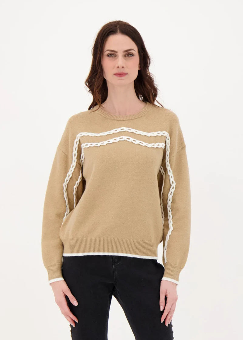 Gabby Isabella - Chainlink Braid Sweater - SALE