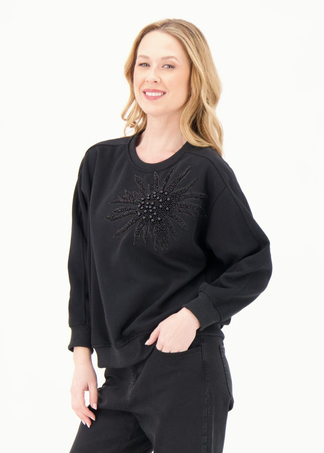 Gabby Isabella - Starbust Beaded Flower Top - SALE