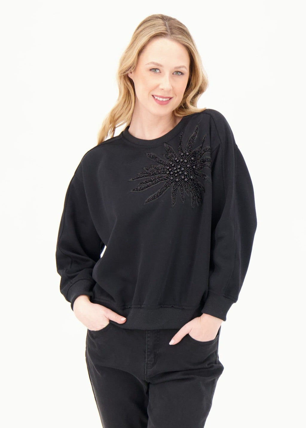 Gabby Isabella - Starbust Beaded Flower Top - SALE