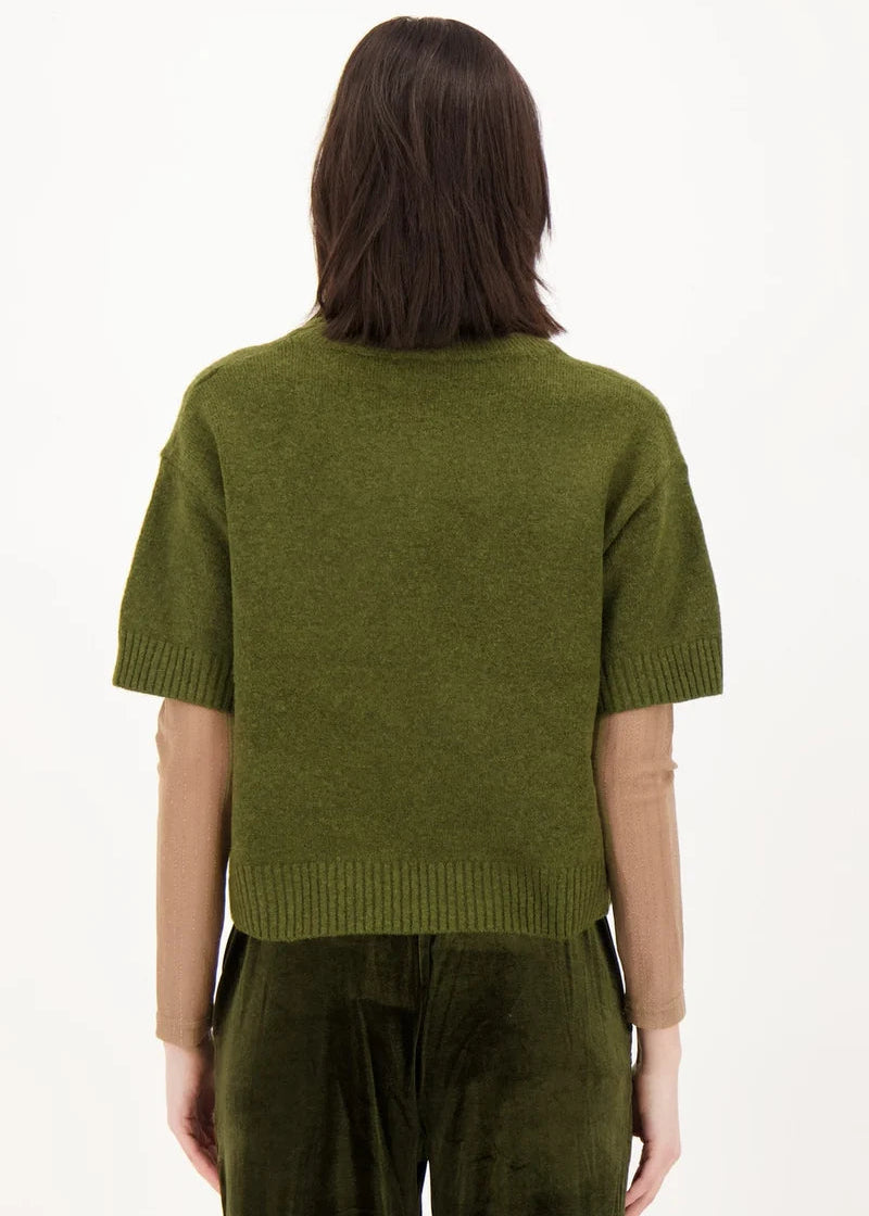 Gabby Isabella - Rhinestone Pearl Sweater Top